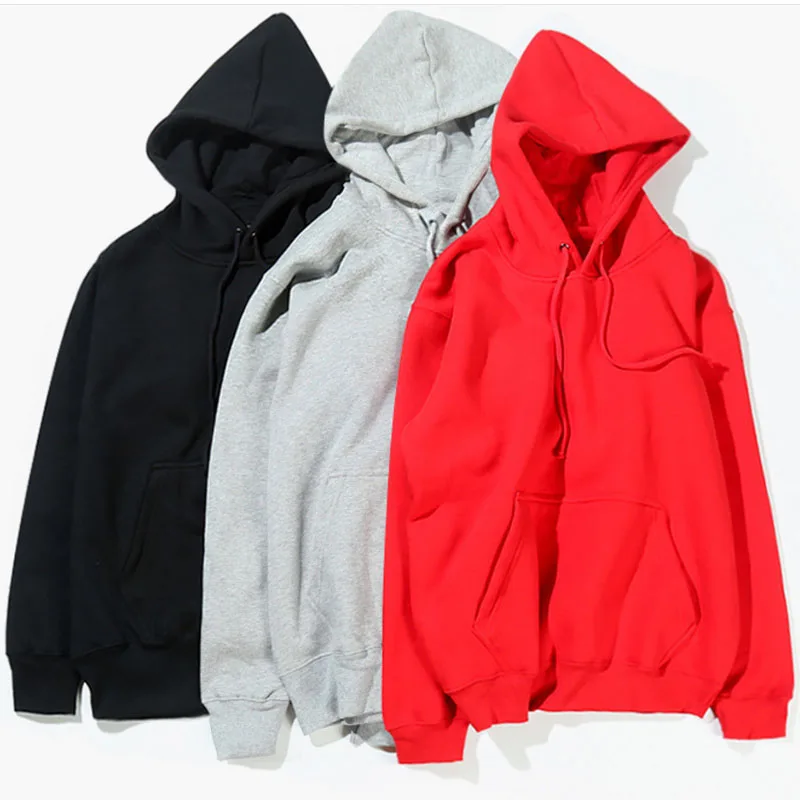 

Fashion Color Hooides Men's Thick Clothes Winter Sweatshirts Men Hip Hop Streetwear Solid Fleece Hoody Man Clothing USA SIZE