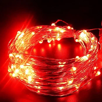 

1/2/3/4/5m Home Decor LED Strip String Lights Battery CR2032Waterproof LED Copper Wire String Lights For Christmas Wedding Party