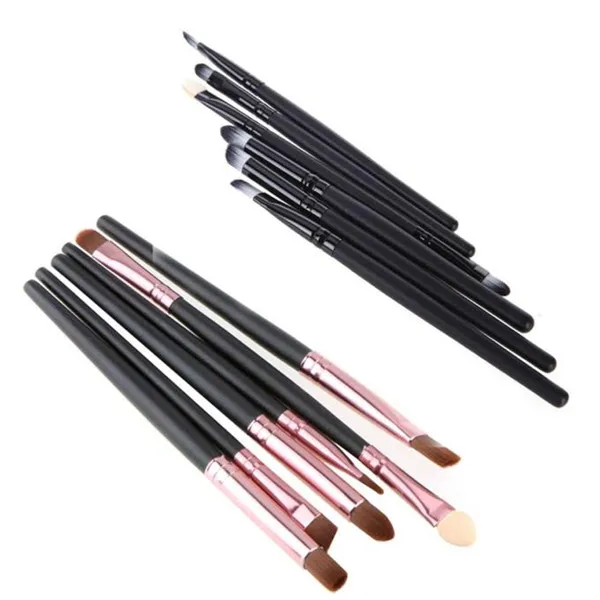 

6PCS Black White Makeup Brushes Set Eyeshadow Blending Brush Powder Foundation Eyeshadading Eyebrow Lip Eyeliner Makeup Brush