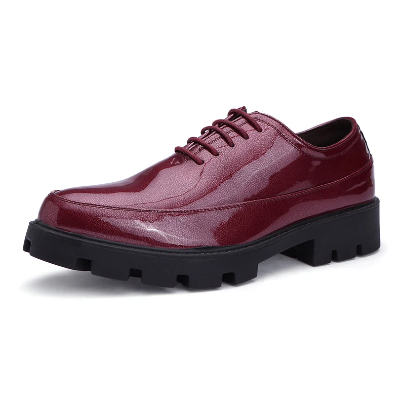 men designer shoe luxury brand italian formal pointed toe patent leather dress safety foowear male platform oxford shoes for men (3)