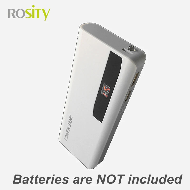  ROSITY DIY Power Bank 18650 LCD display battery case 18650 charger high capacity powerbank for Mobile phones (not battery) 