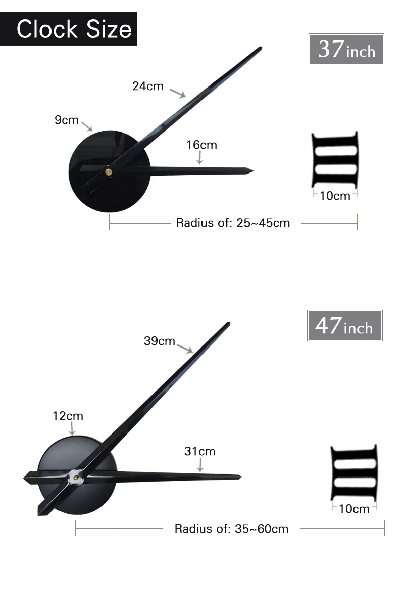 Модные 3D настенные часы большого размера, зеркальные наклейки, сделай сам, Короткие настенные часы для гостиной