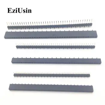 

SMT Pitch 1.27 2.0 2.54 mm 1*40p 1*50p single Row dislocation Male Female PCB Pin Header socket Connector Pinheader For Arduino