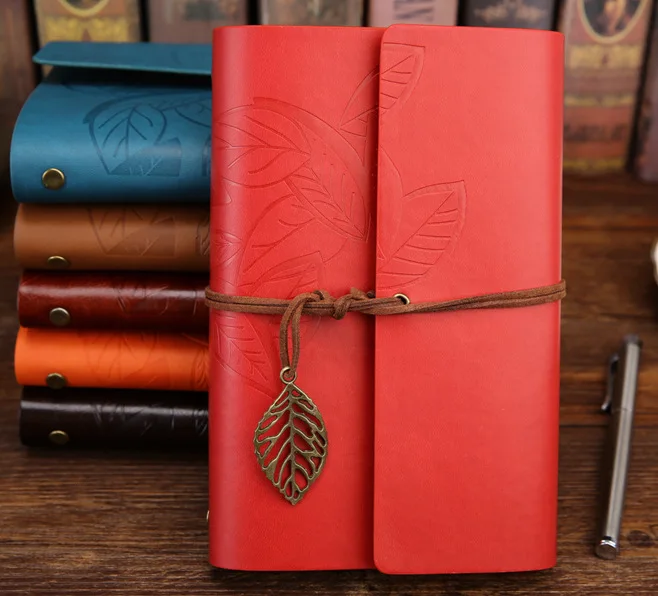 

PU Leather Note Book Spiral Notebook Diary Notepad Vintage Pirate AnchorsReplaceable Stationery Gift Traveler Journal