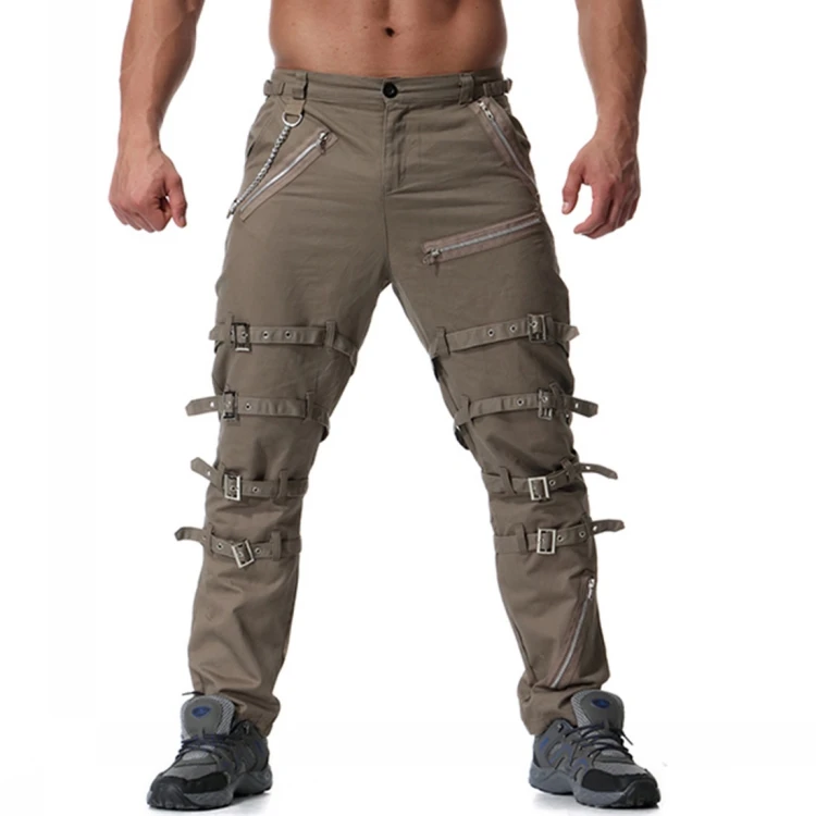 Хёрд 2019 Мода Для мужчин Город Тактический Cargo Pants хип-хоп личные украшения из металла Хлопок Многие Карманы Мужские повседневные брюки