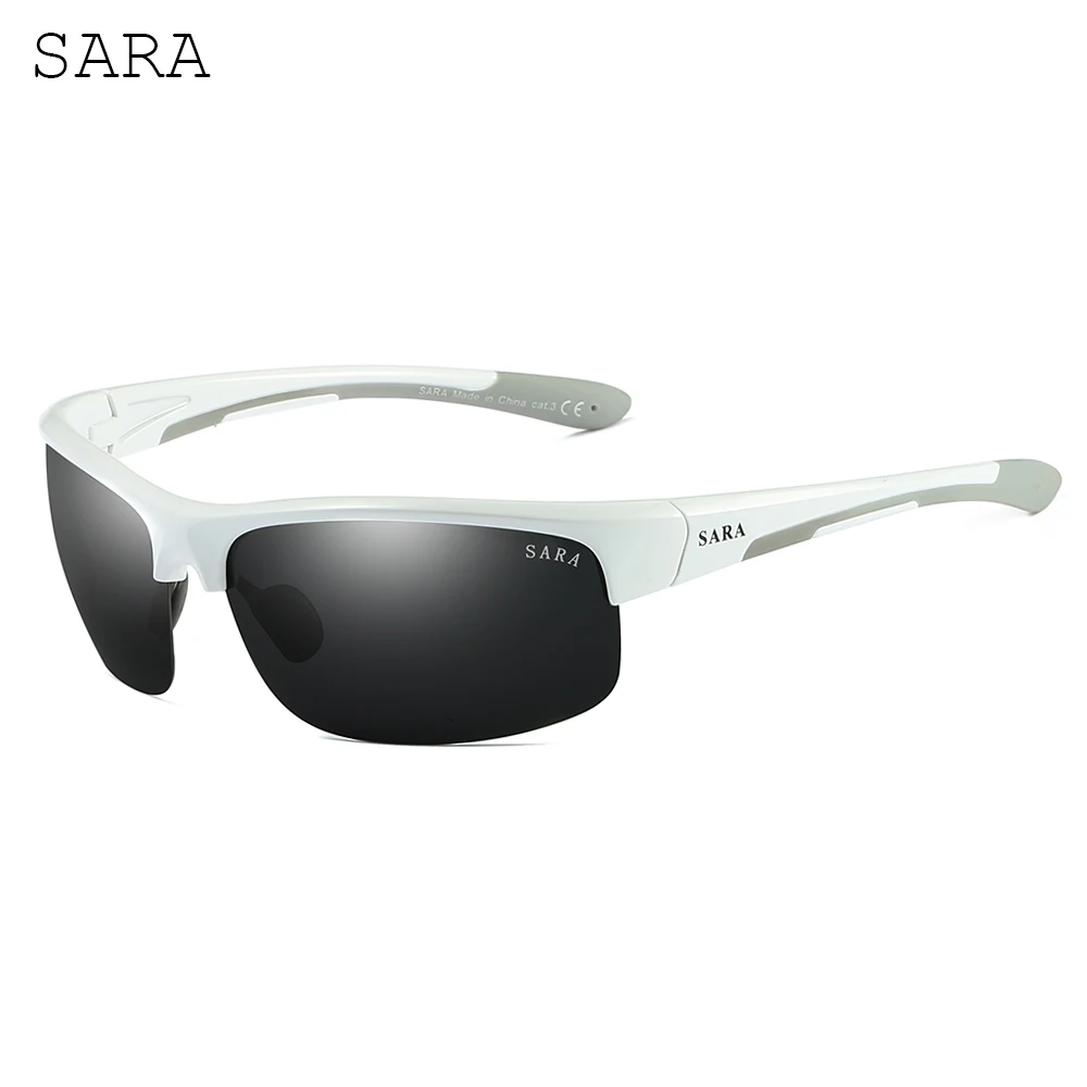 Ultralight High Quality Fashion White Frame Polarized Mens Sunglasses