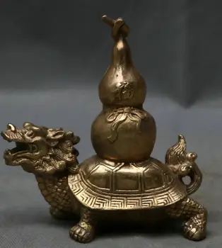 

Chinese bronze collect fengshui propitious hulu Dragon Tortoise Turtle statue