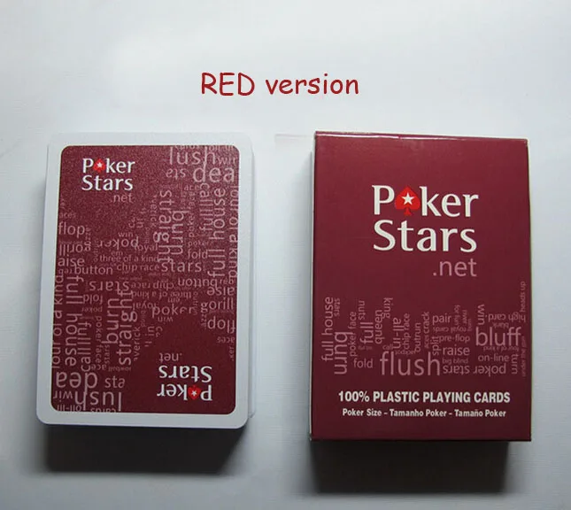 Новинка 2 цвета для choosen водостойкий красный и черный пластик игральные карты и ПВХ покер звезды