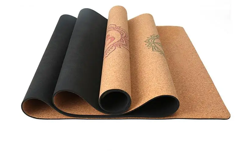 Новая горячая Распродажа натуральный каучук пробковый коврик для йоги портативный yoga упражнения Аэробика Танцы коврик
