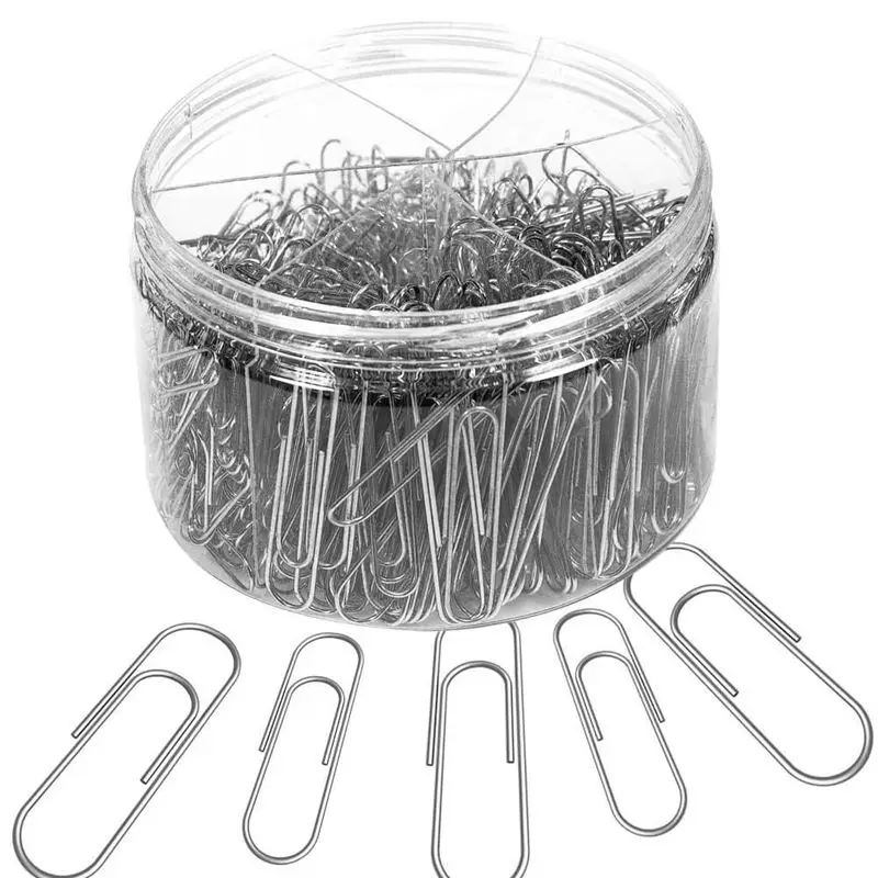 

500 Pieces Silver Paper Clips Medium Jumbo Size (28 Mm, 50 Mm)