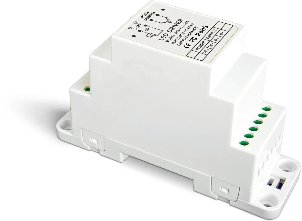 

DIN-711-10A;CV 0-10V, 1-10V Dimming Driver(DIN rail/Screw dual-use)
