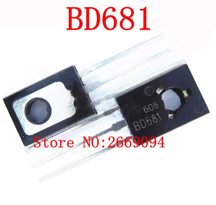 

10PCS /20PCS BD681G BD681A (BD681+BD682)each 5pcs /10pcs BD682A BD682G TO-126 NPN PNP 80V 4A TO126 Silicon Triode Transistor