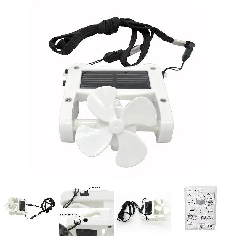 

Solar USB Mini Fan Portable Cap Hat Clip-on Hanging Desktop Fans Cooler for Camping Travel EDF88