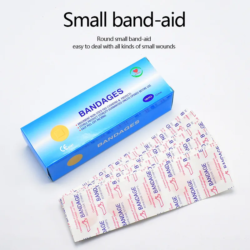 100PCs-Waterproof-Breathable-Round-Band-Aid-Adhesive-Bandages-First-aid-kit-For-Children-Kids-Diameter-about (1)