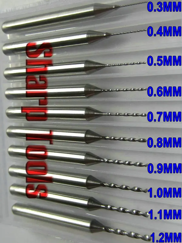 

0.3-1.2mm NEW Print Circuit Board Drill Bits, 10PCS Mini PCB Bits Set FREE Shipping