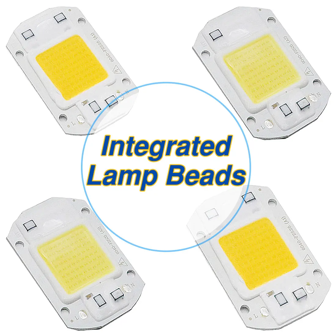 

1PC LED COB Chip Flood Light Lamp AC220V SMD 20W 30W 50W White/ Warm White With Smart IC High Power Outdoor Floodlight Spotlight