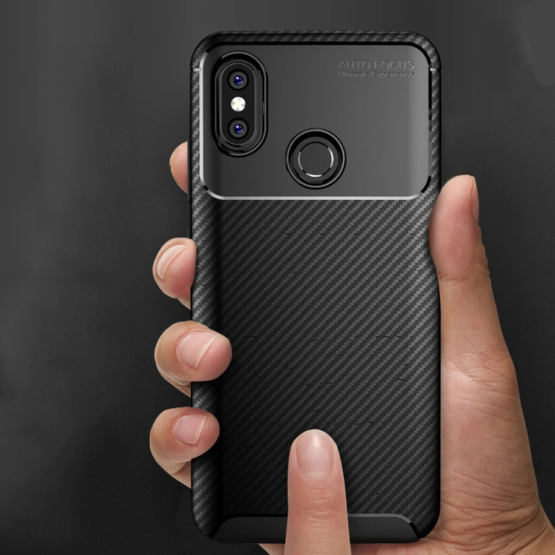 cheap Carbon Fiber Case for Xiaomi Mi 8 SE A2 Lite Pocophone F1 Max 3 Redmi 5 Plus 6 Pro 6A Note 5 Note6 Soft Silicone TPU Cover