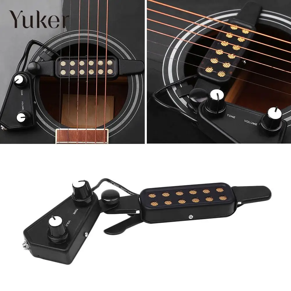 12 Hole Acoustic Guitar Sound Pickup Magnetic Transducer