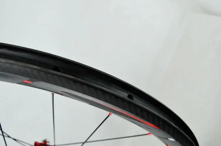 700C дорожный велосипед дисковый тормоз, колесная пара, 40 мм clincher цикл Кроссовый велосипед углеродное колесо, UD/3 K карбоновое обод гравиевое колесо 24 Отверстия 9 мм QR