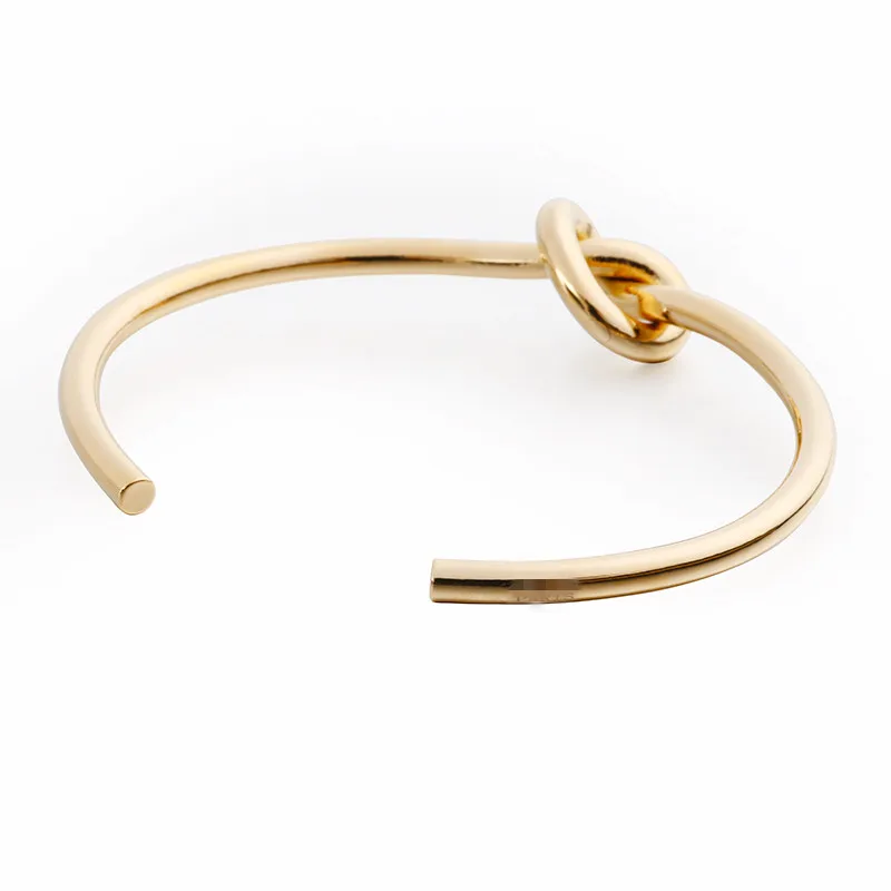 HOT-Brand-Stainless-Steel-Knot-Cuff-Bracelet-Manchette-Rose-Gold-Cuff-Bangles-Love-Bracele-For-Women_