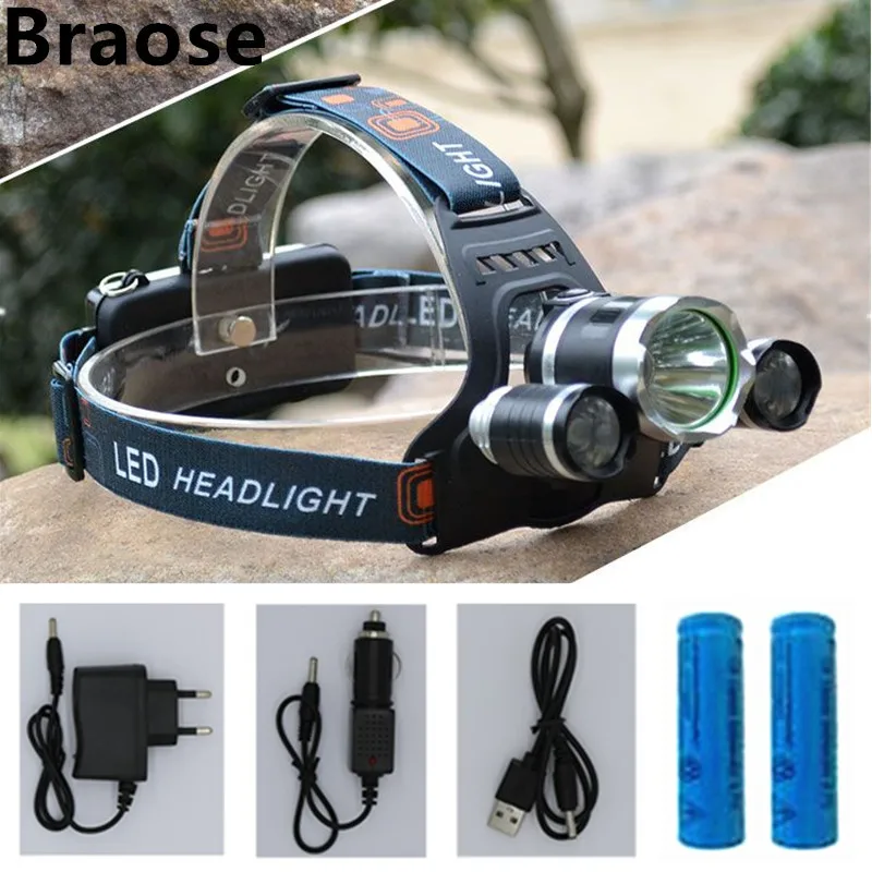 9000 Lumens Cree Headlight XM L 3XT6 LED Head Light 4 Modes Headlamp
