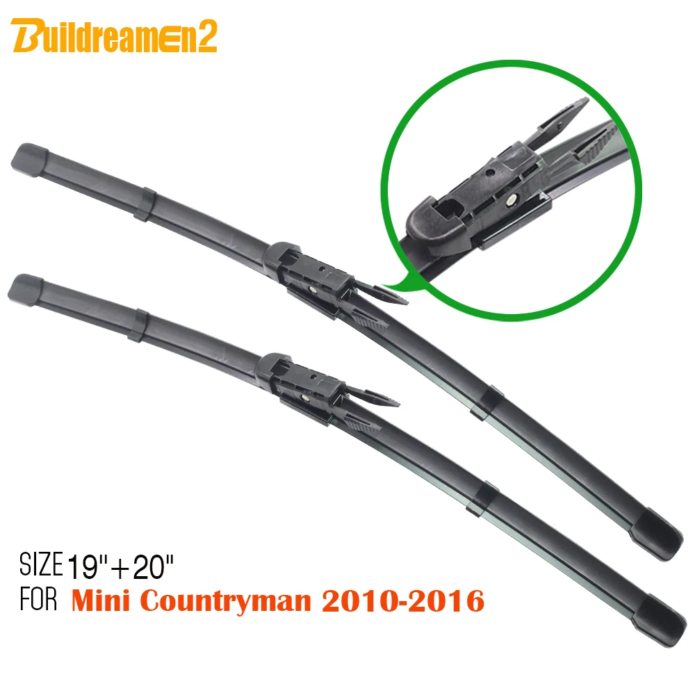 

Buildreamen2 Automotive Frameless Wiper Blade Car Window Soft Rubber Windshield 1Pair For Mini Countryman 2010-2016