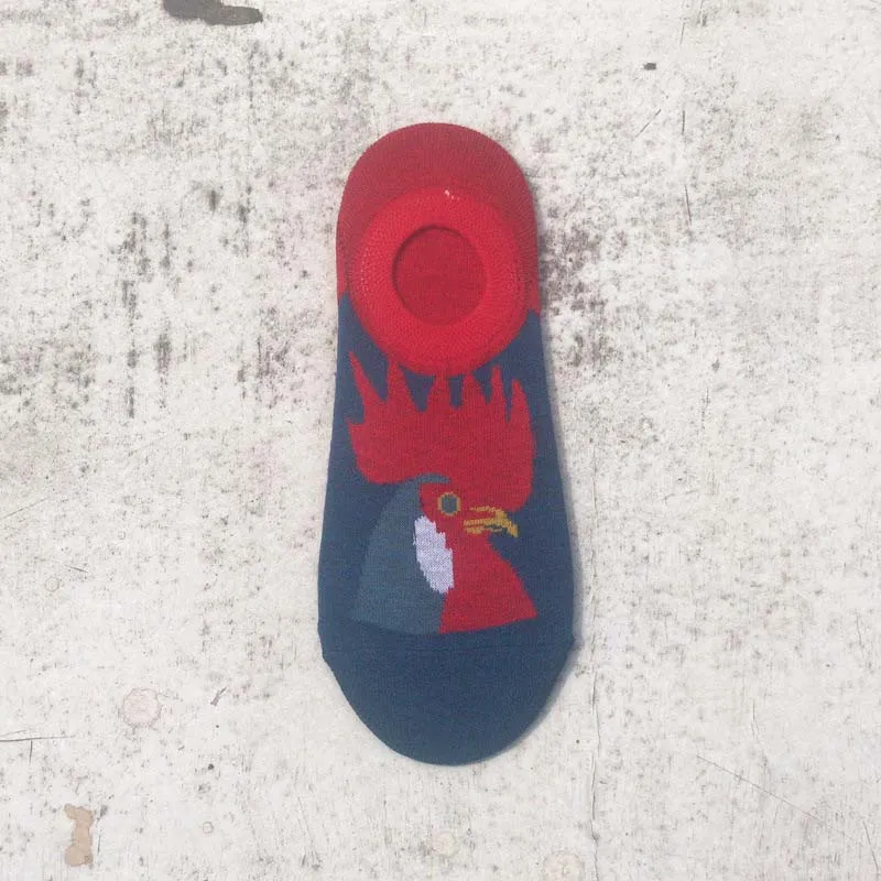 Унисекс весна/лето японский Harajuku креативные невидимые носки с милыми животными забавные Женские носочки нескользящие носки Calcetines Mujer - Цвет: 2