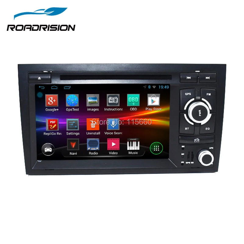 RoadRision 2Din автомобильный dvd плеер Android 6 0 для Audi A4 2002 2008 S4/Seat Exeo с Wifi GPS навигацией