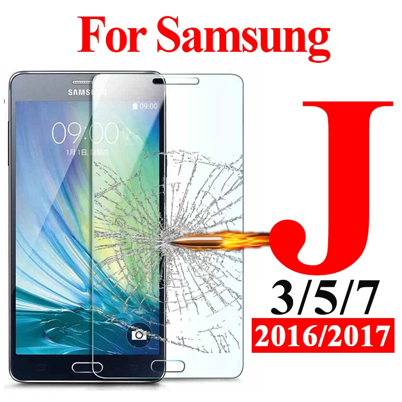 Защитное стекло для samsung galaxy j7 j5 j3 Pro защита экрана закаленное j 7 5 3 Защита 5j 7j 3j