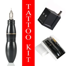 Полный комплект татуировки, профессиональный автоматический роторный мотор, ручка, мини-беспроводная татуировка, электропитание, интегративная игла
