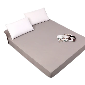 

Solid Color Mattress Protector with Elastic White/black Mattress Cover Pad Fitted Sheet Protection 56