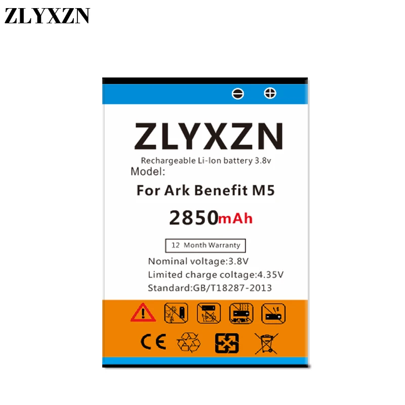 

2850mAh For ARK benefit M5 plus Mobile Phone 1PCS ARK Benefit M5 M 5 battery Free Shipping