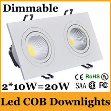 Большие скидки 20 Вт двойные лица Led COB вниз свет лампы 120 Угол луча Природа/теплый/холодный белый поддержка затемнения 110-240 В CE& ROHS