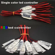 12 В мини 3 клавиши один RGB цвет светодиодный регулятор яркости Диммер для светодиодный 3528 5050 ленточный светильник Горячая 1 шт