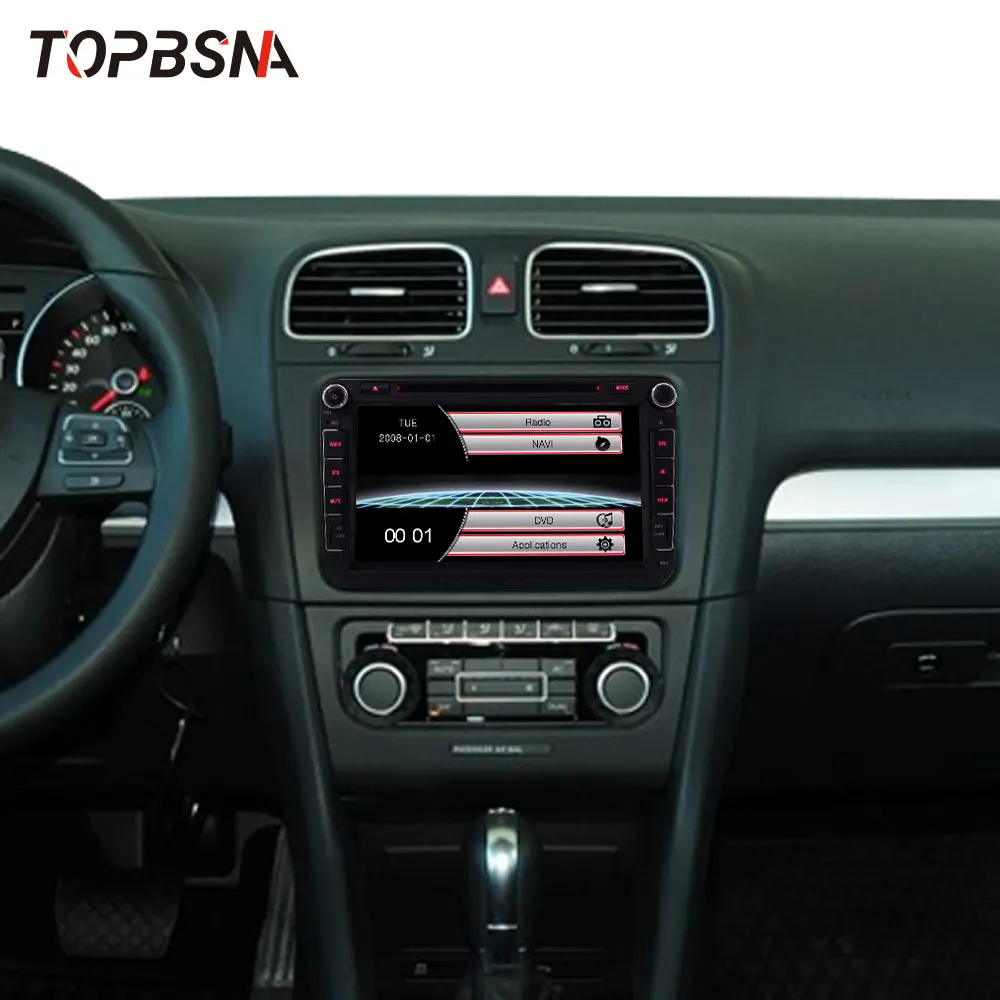 Sale TOPBSNA 8 inch 2 din Car DVD Player for Volkswagen golf PASSAT B6 touareg T5 passat B6 sharan Seat GPS Navigation Auto Radio RDS 5