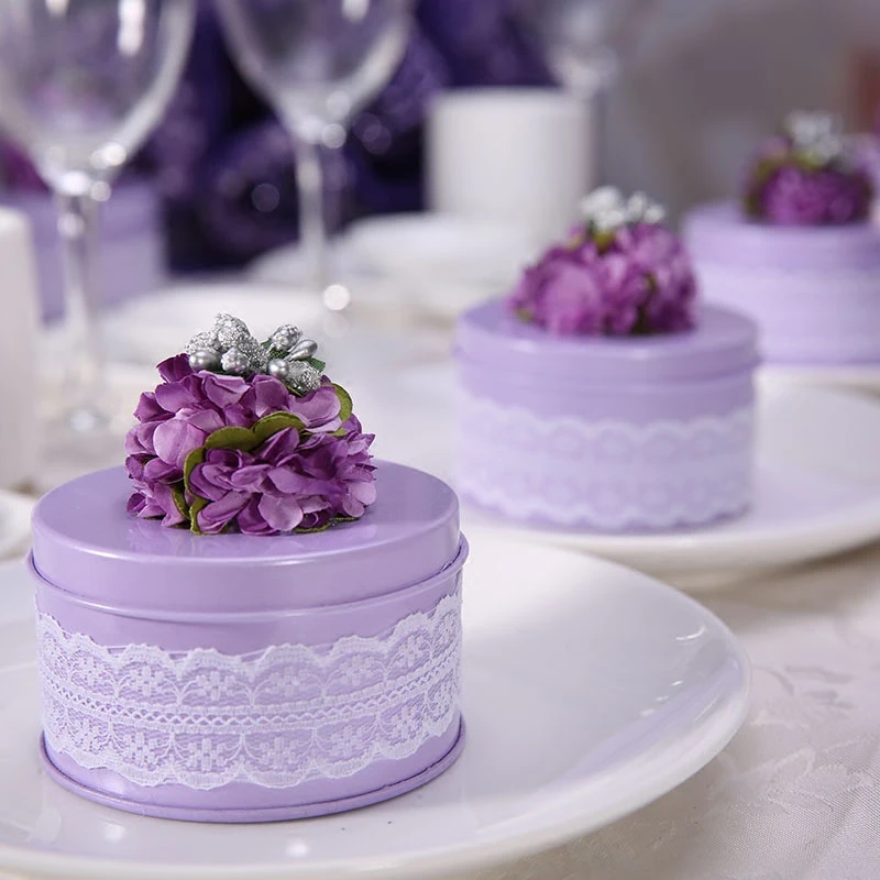 Романтическая Свадебная подарочная коробка жестяная для конфет креативная