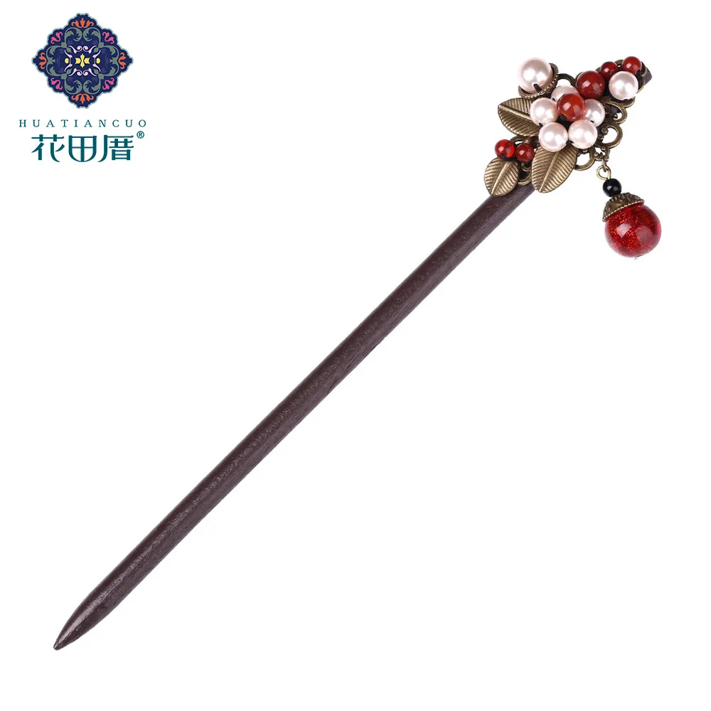 

Ethnic Lampwork Beads Hair Sticks Shell Bead Alloy Leaves Wooden Hairpin Women Bridal Jewelry Headwear Hair Accessories FZ-17010