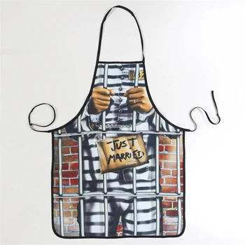 

Humor Prison Prisoner Printed Apron Bibs Home Cooking Baking Party Lovely Cattoon BBQ Cleaning Aprons Kitchen Cocina delantales