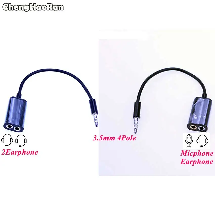 ChengHaoRan 1 Male to 2 Female 3 5 Jack Aux аудио кабель для наушников микрофон сплиттер iPhone 5S 6 6S 7 plus
