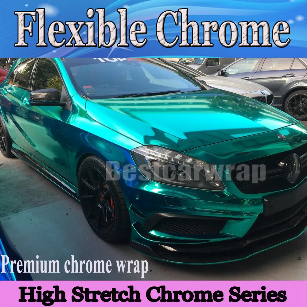PROTWRAPS Stretchable Chrome Tiffany Mirror Car Wrap Vinyl With Bubble Free Vehicle Fleixble Chrome foil 1.52*20M - AliExpress