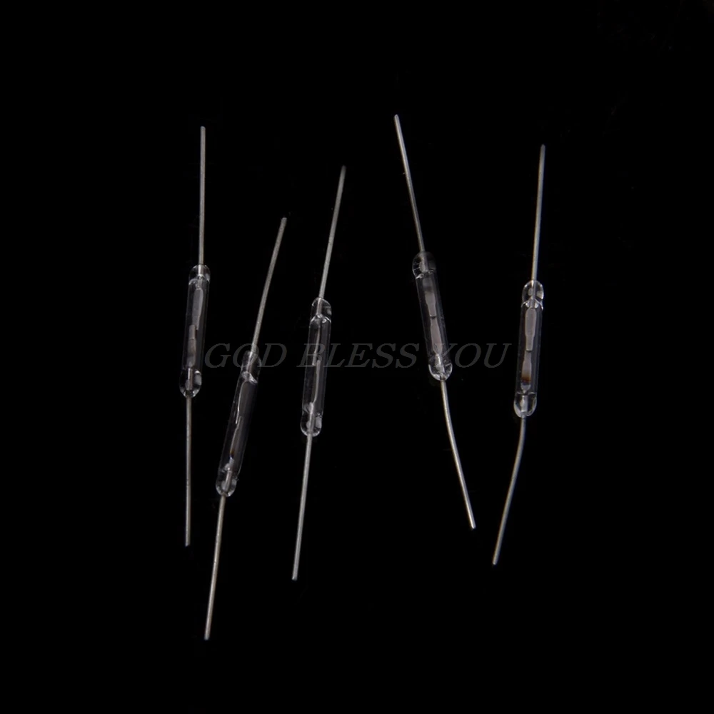 10PCS 2x14mm Reed Switch Normally Open Magnetic Induction Switches Electromagnetic N/O Active Components Sensors Drop Shipping