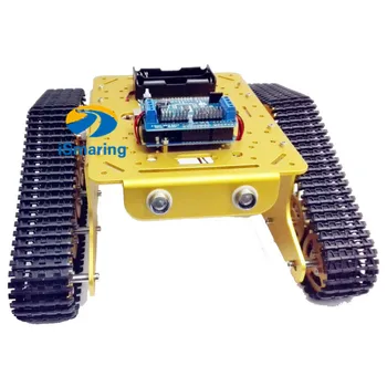 

iSmaring Wireless RC T300 Robot tank Tracked Crawler Car chassis Controlled with controller kit compatible with Arduino diy rc