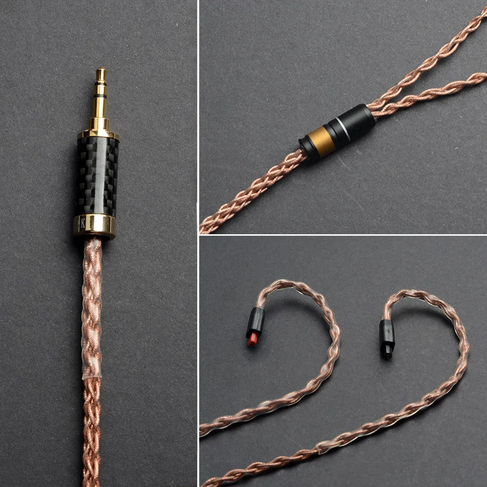 OKCSC Upgrade Earphone Cable single crystal Silver