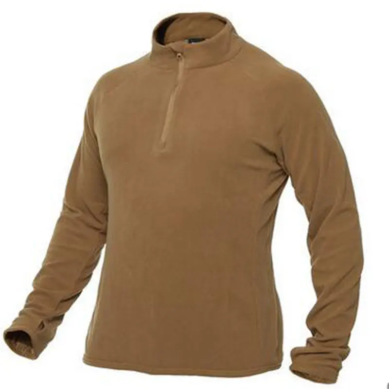 CQB открытый пуловер флисовая куртка спортивные Пеший Туризм Охота тактический одежда Для мужчин тепло Кемпинг мужской антистатические пальто - Цвет: Brown