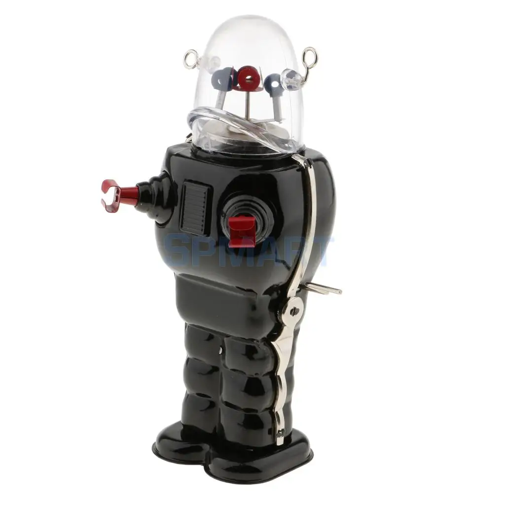 Vintage Space Robot Model Wind-up Clockwork Tin Toys Collection Gifts for Kids Children Adult