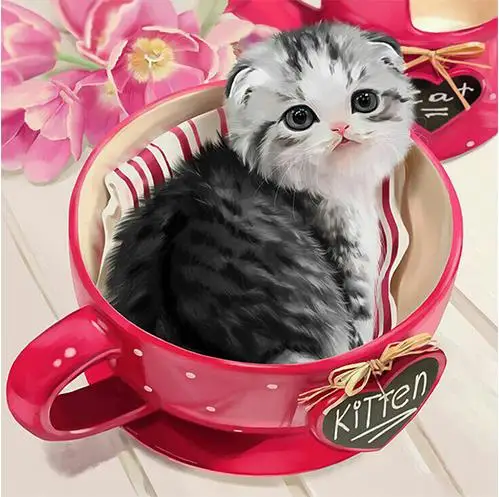 5D DIY Diamond Embroidery Animal Cartoon 3D Full Painting Scenery Cross Stitch Needlework Home Decor Round drill | Дом и сад