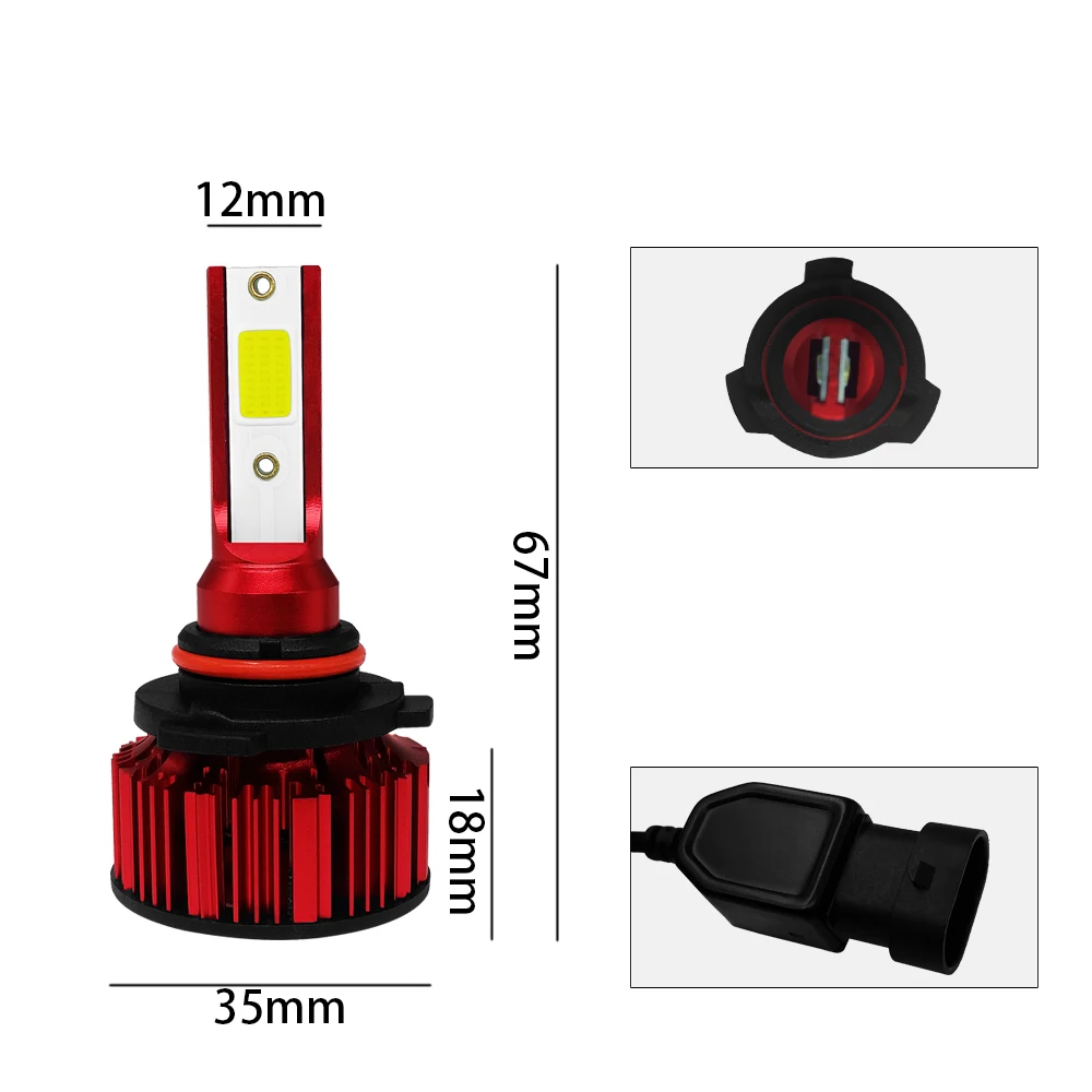 Aslent мини Размеры 80 Вт 16000lm 6500 K фар автомобиля H7 H4 светодиодный H8 H9 H11 9005 HB3 HB4 9006 для авто лампы фары свет лампы 12 v