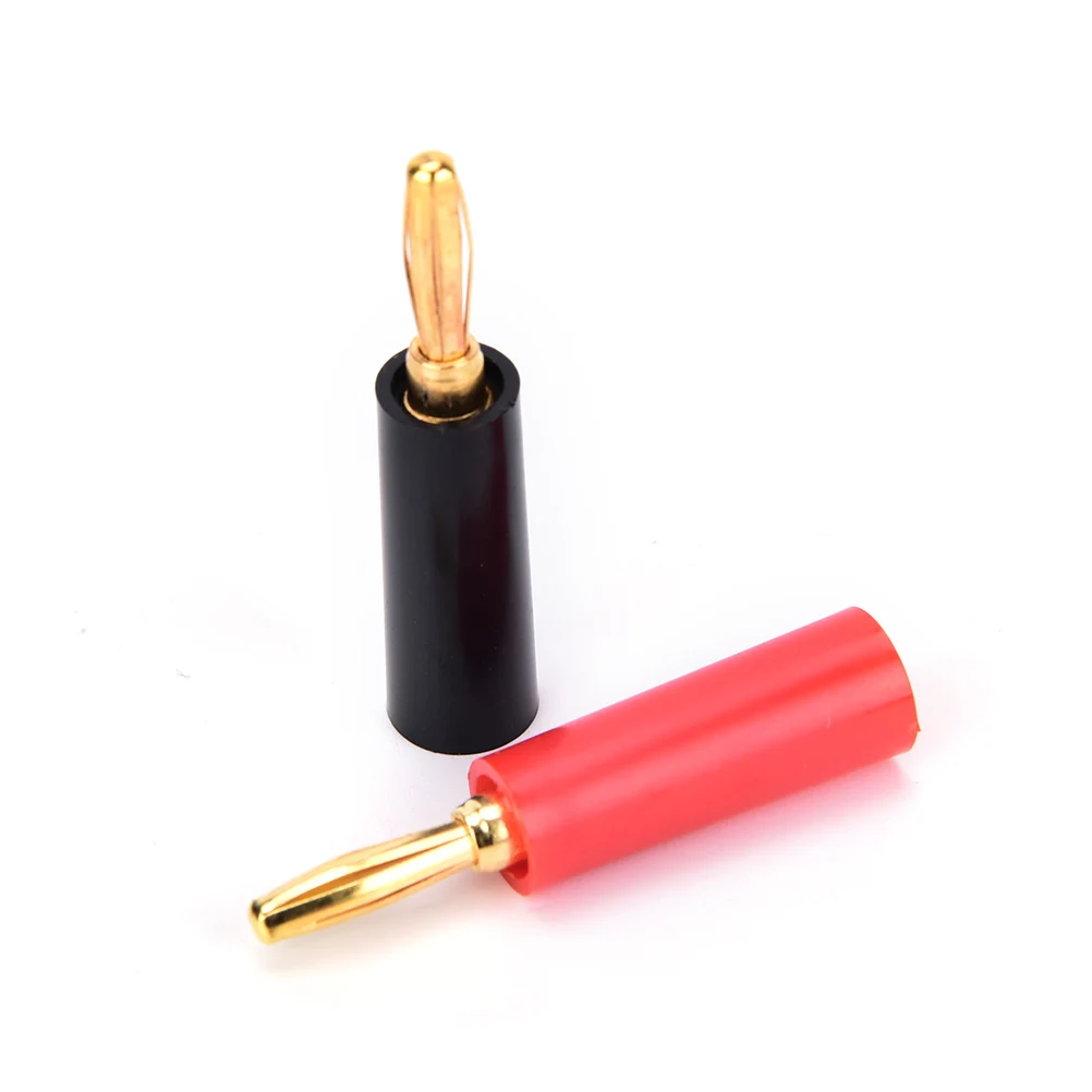 

New 4pcs/lot 4mm Gold plated high quality speaker banana connector horn Speakers banana plug