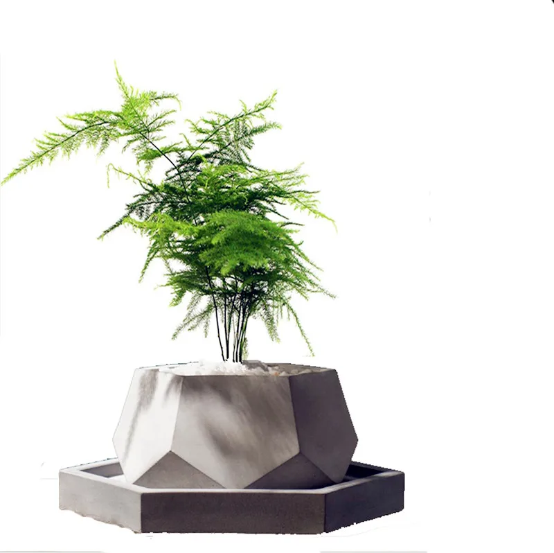 Creative Home Desktop Succulent Landscape Plants Pot Mold Concrete Gardening flowerpot silicone molds Verano Clay Vase mould