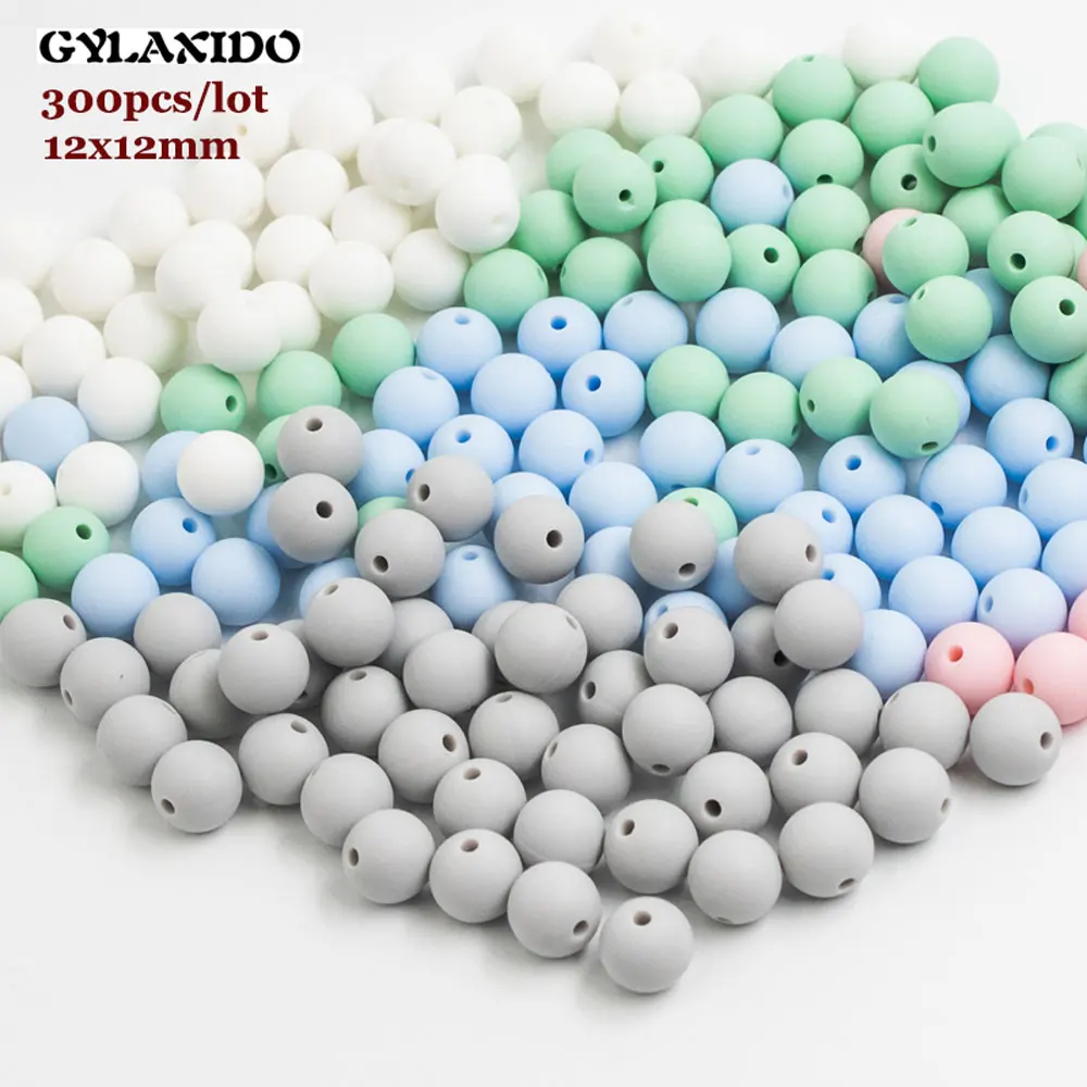 

300Pc 12mm Round Silicone Beads Baby Teething Bead Perle Silicone Dentition Food Grade Siliconen Kralen Mordedor Baby Products
